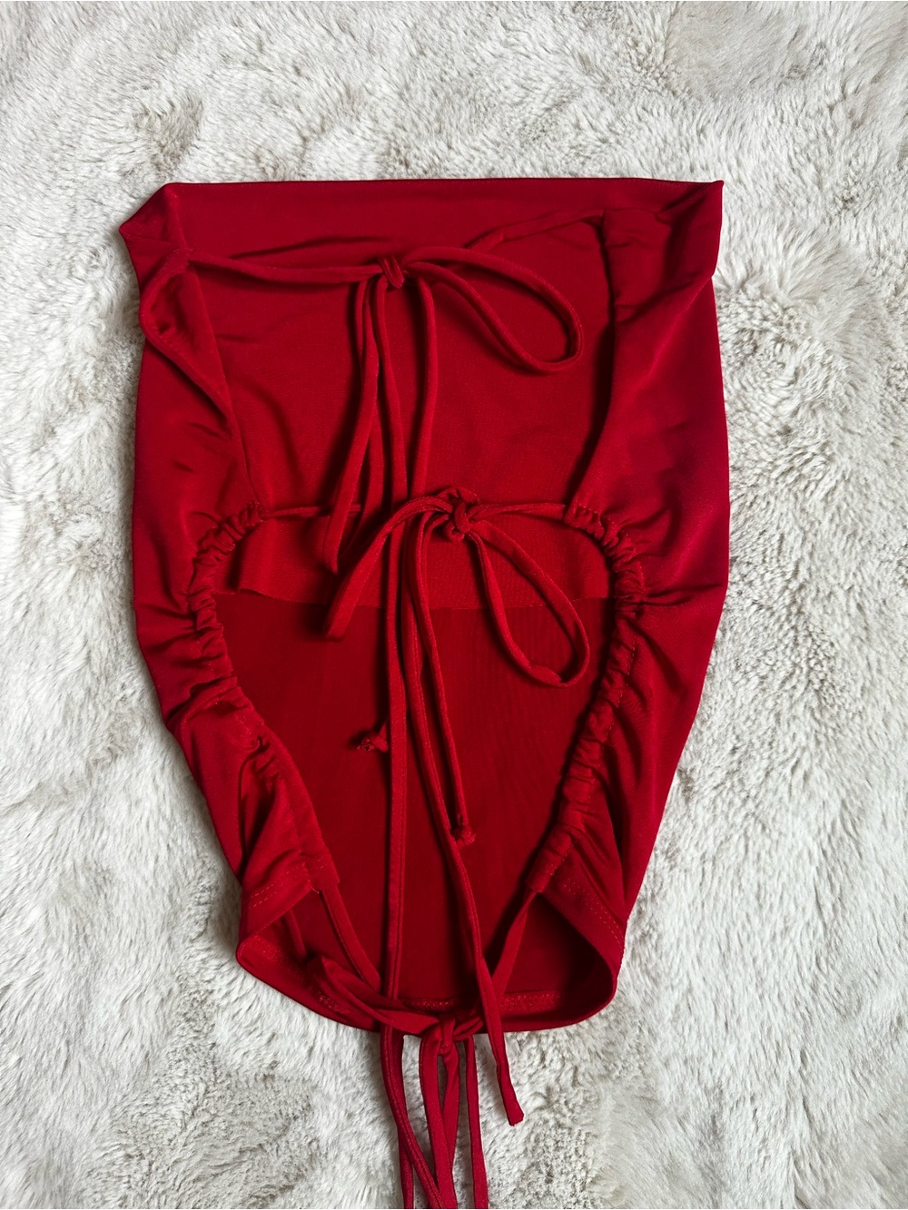 Fashion Nova Red Tie-back top